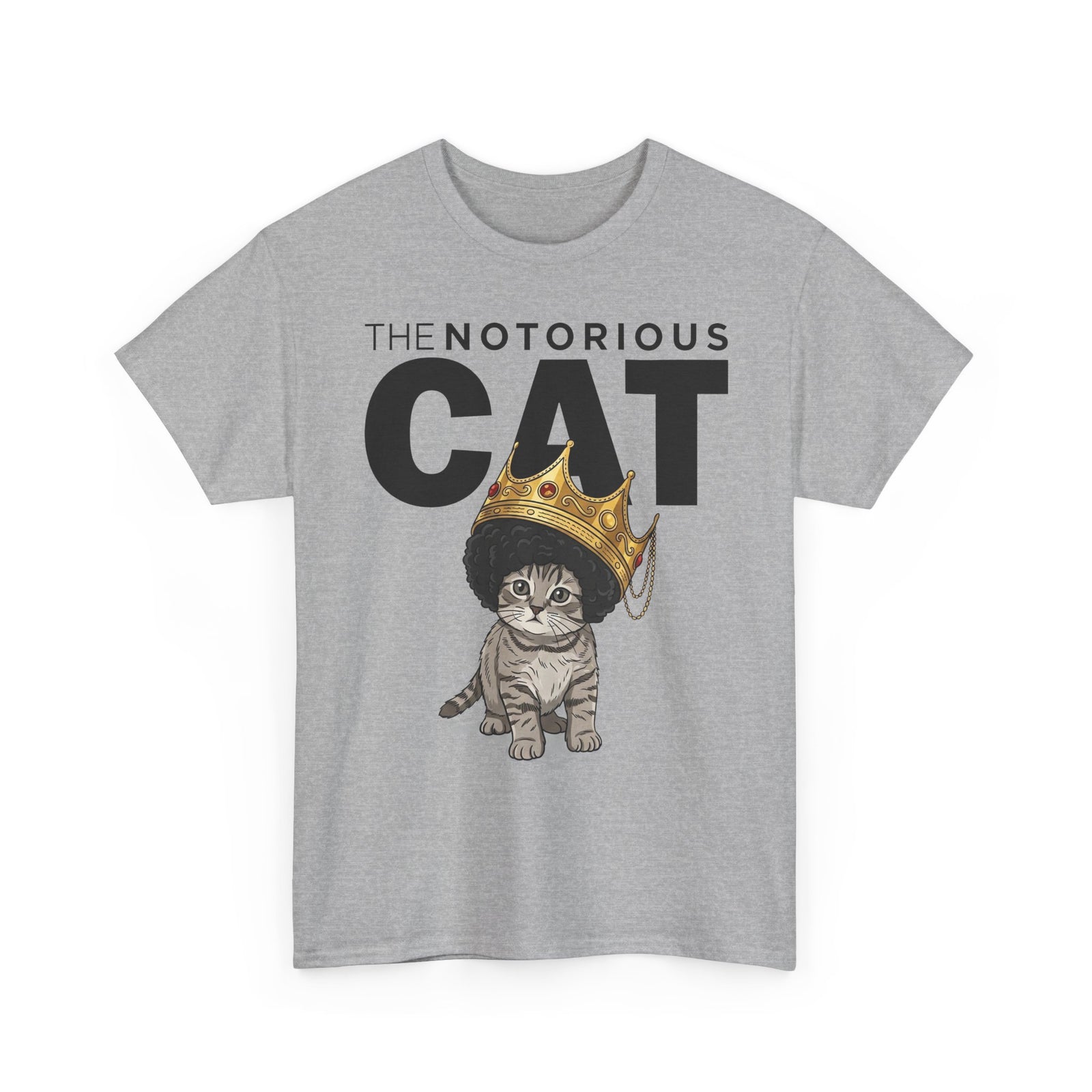 Notorious Cat T-Shirt — Cute Kitten with Crown Graphic