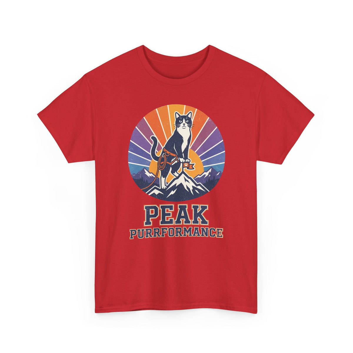 Cat Hiking Tee — "Peak Purformance" Outdoor Adventure Shirt
