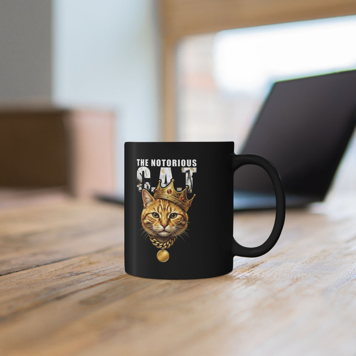 Notorious Cat Parody Black Mug — The Notorious Cat Graphic Mug