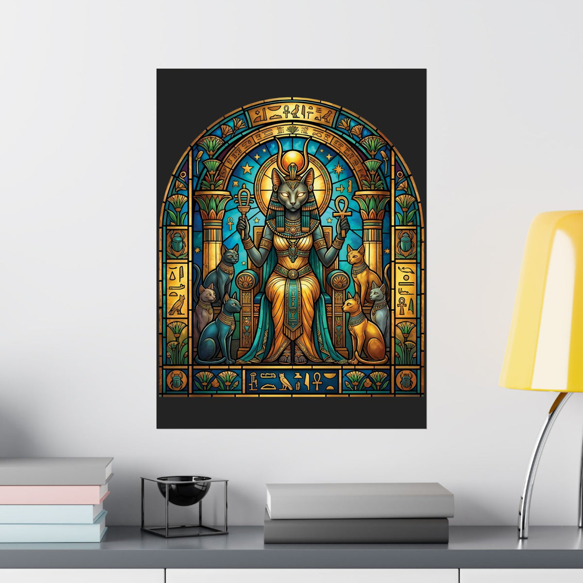 Bastet Goddess of Cats Poster — Egyptian Cat Deity Poster