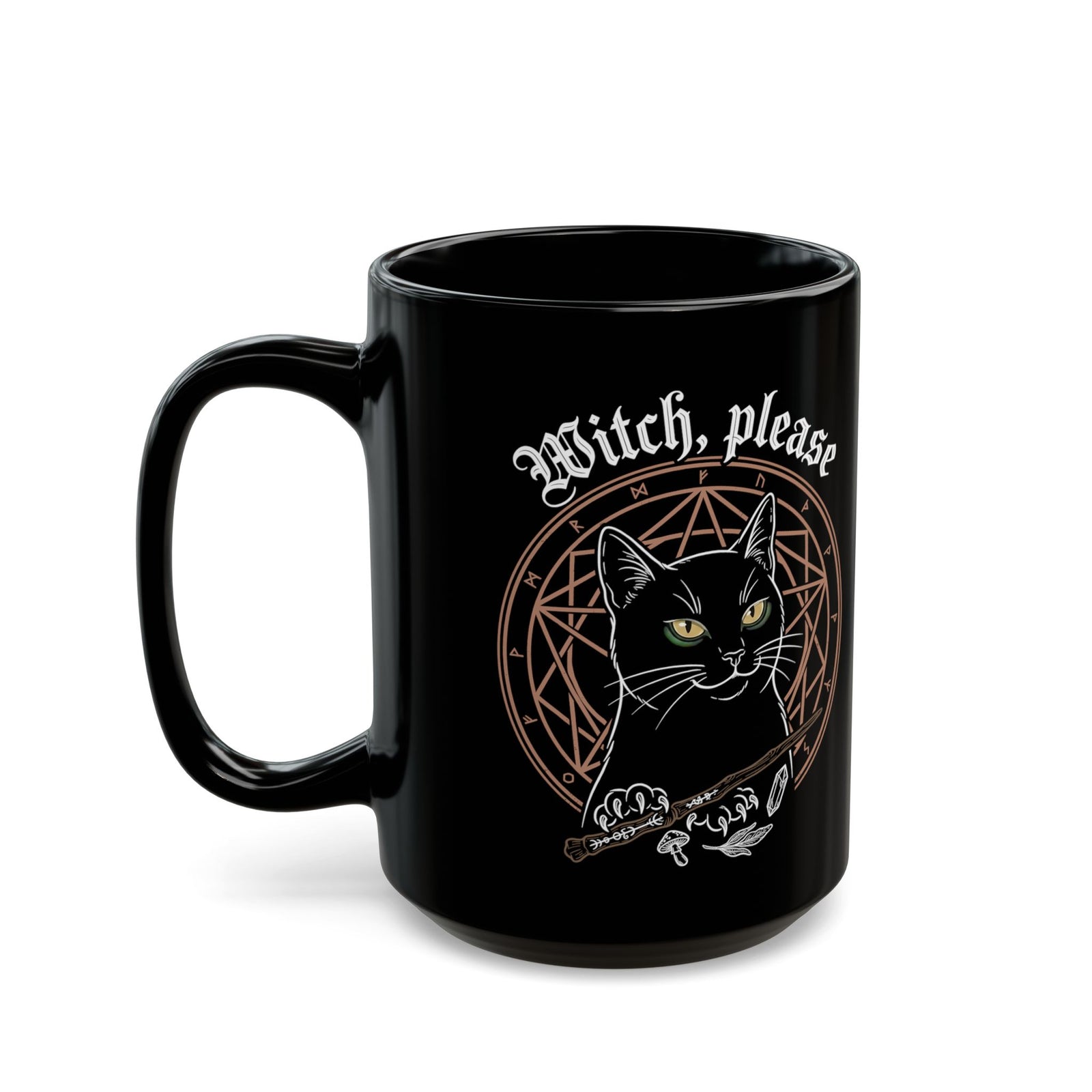 Witch, Please Black Cat Club Black Mug