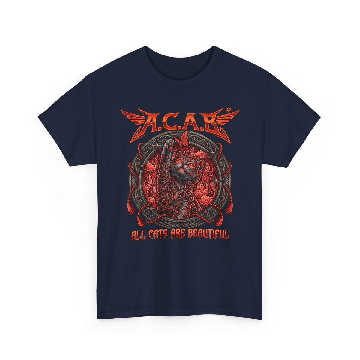 ACAB All Cats Are Beautiful T-Shirt — Heavy Metal Punk Feline Graphic Tee