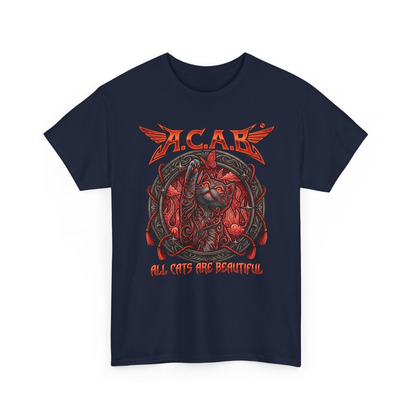 ACAB All Cats Are Beautiful T-Shirt — Heavy Metal Punk Feline Graphic Tee