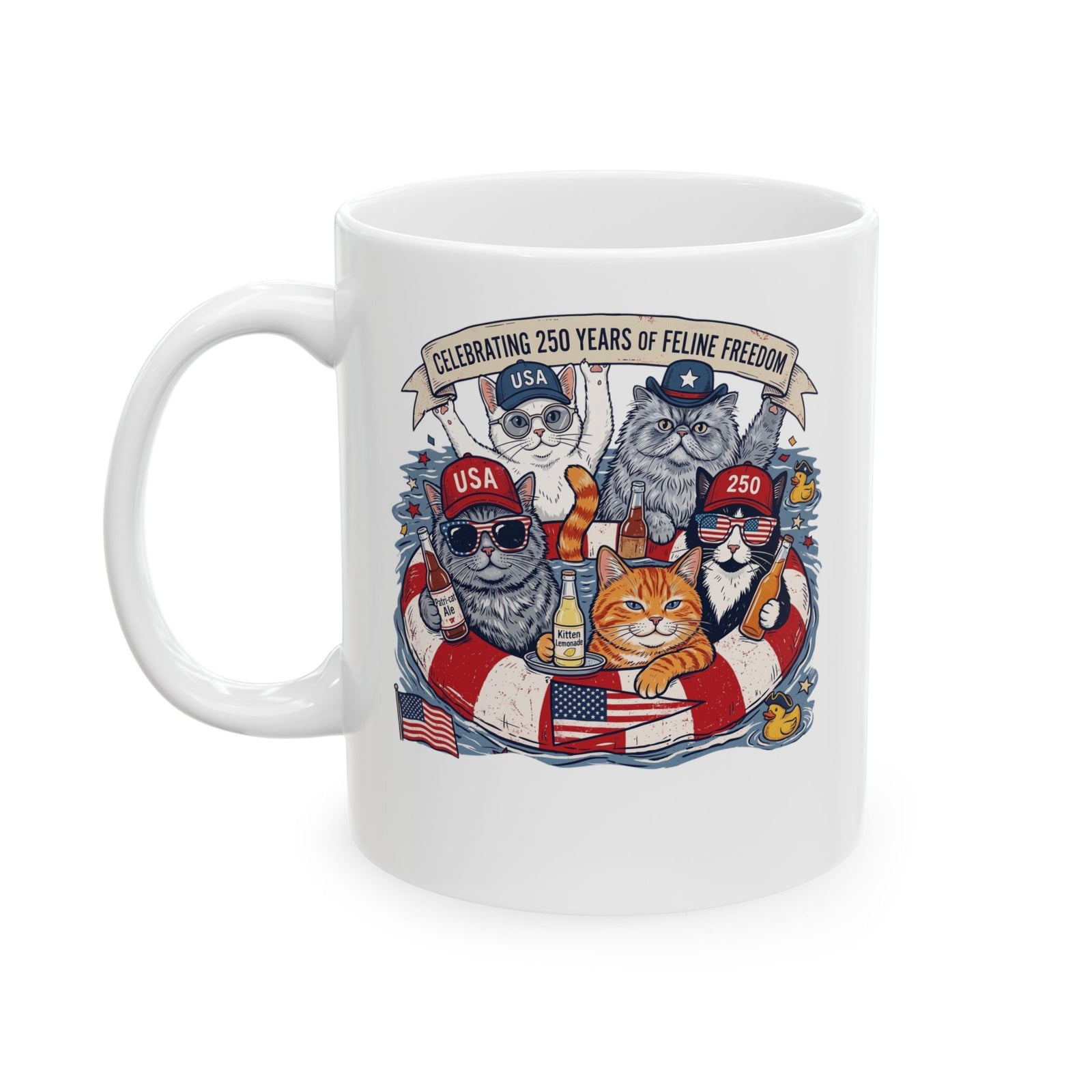250 Years of Feline Freedom Ceramic Mug