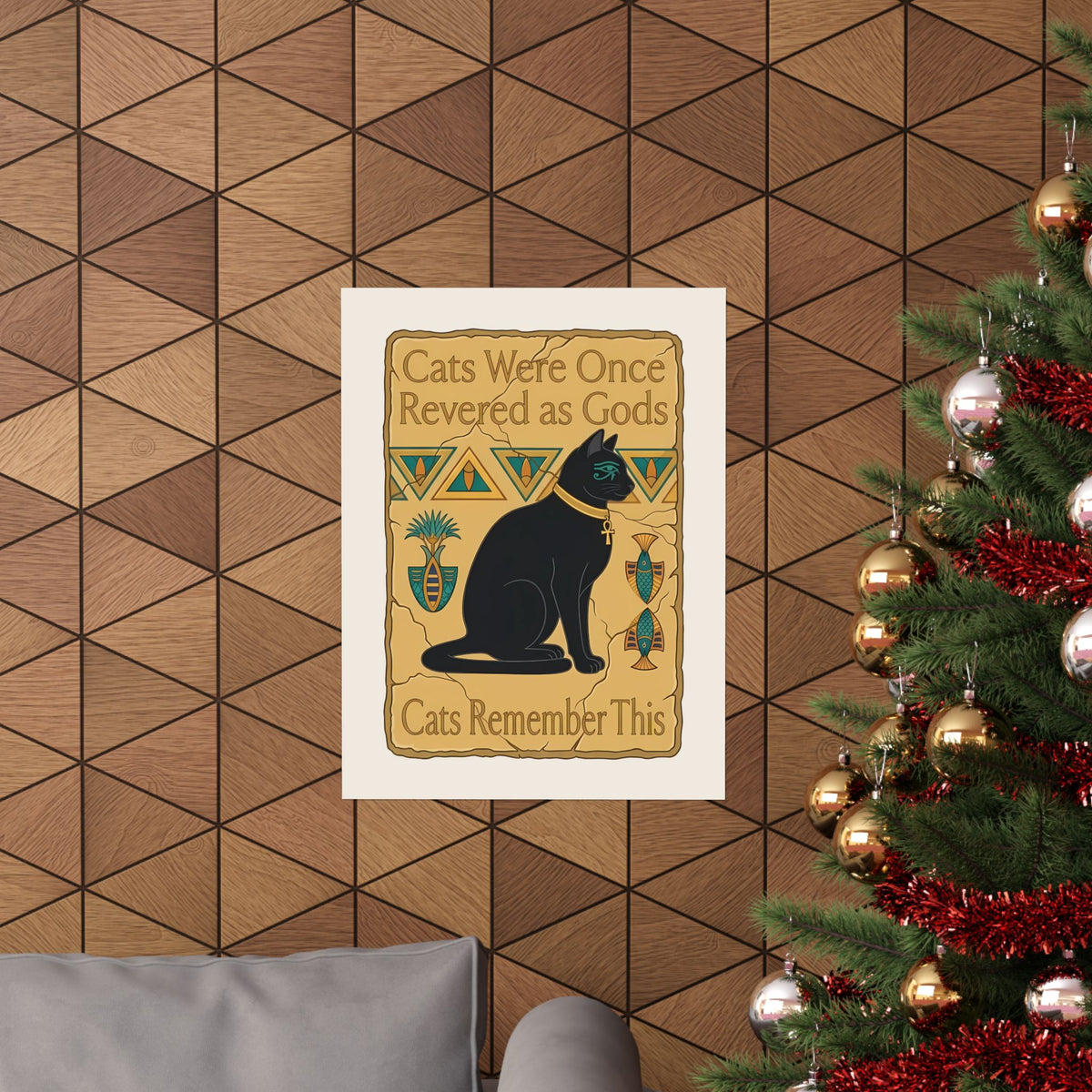 Cats Were Once Revered As Gods Poster — Funny Cat Quote Poster for Cat Lovers