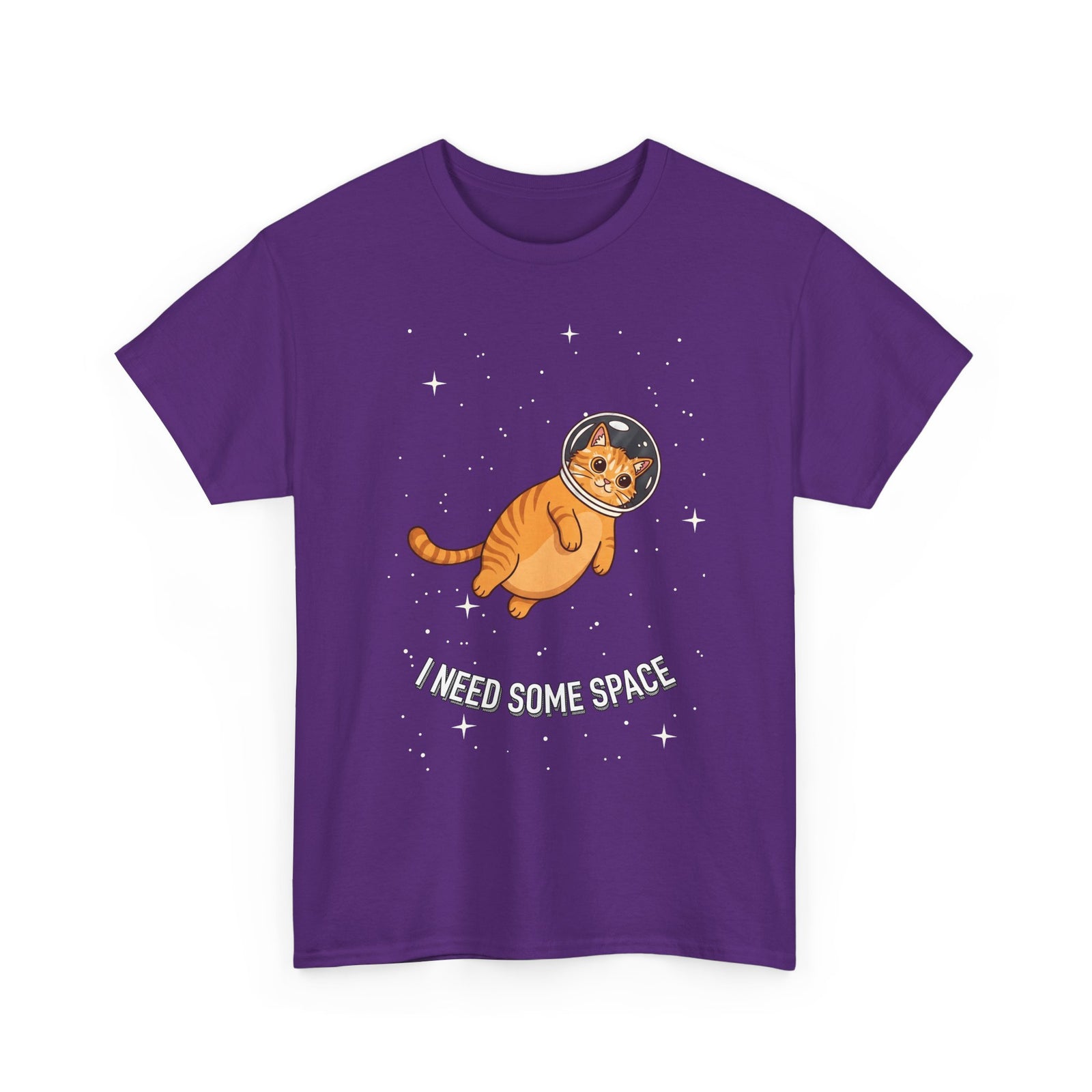 I Need Some Space Cat T-Shirt — Cute Astronaut Orange Tabby Feline Tee