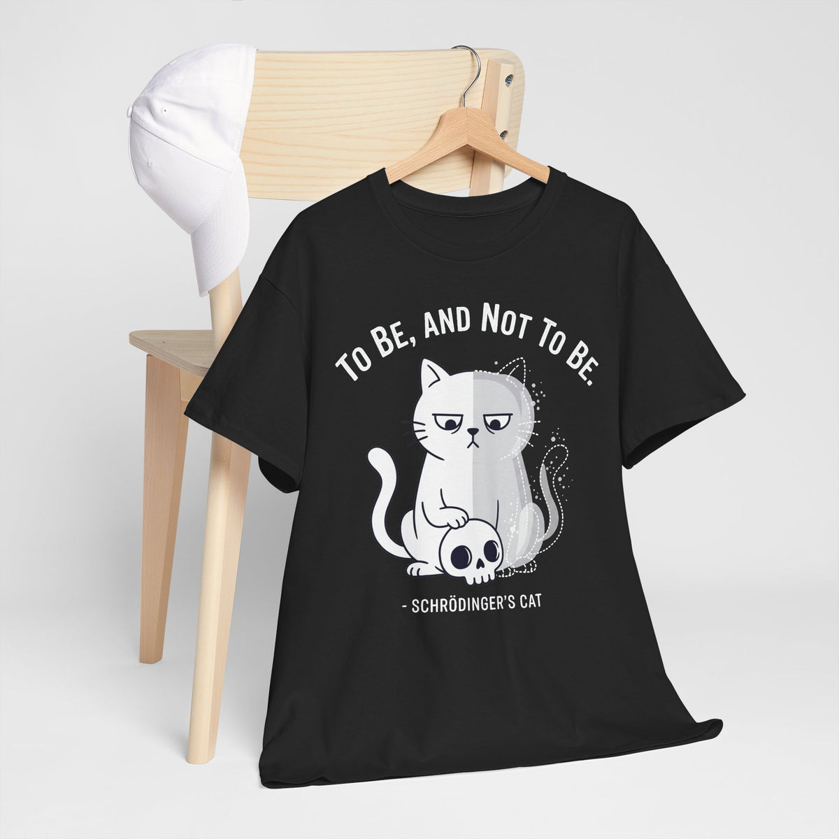 Schrödinger's Cat T-Shirt – "To Be, And Not To Be" Funny Science Cat Tee
