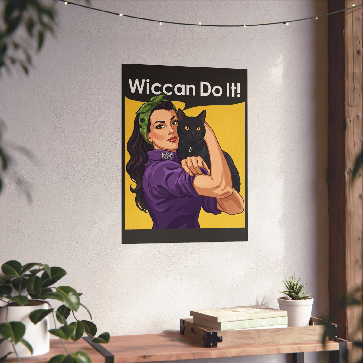 Black Cat "Wiccan Do It" Poster — Witchy Wicca Magic Poster