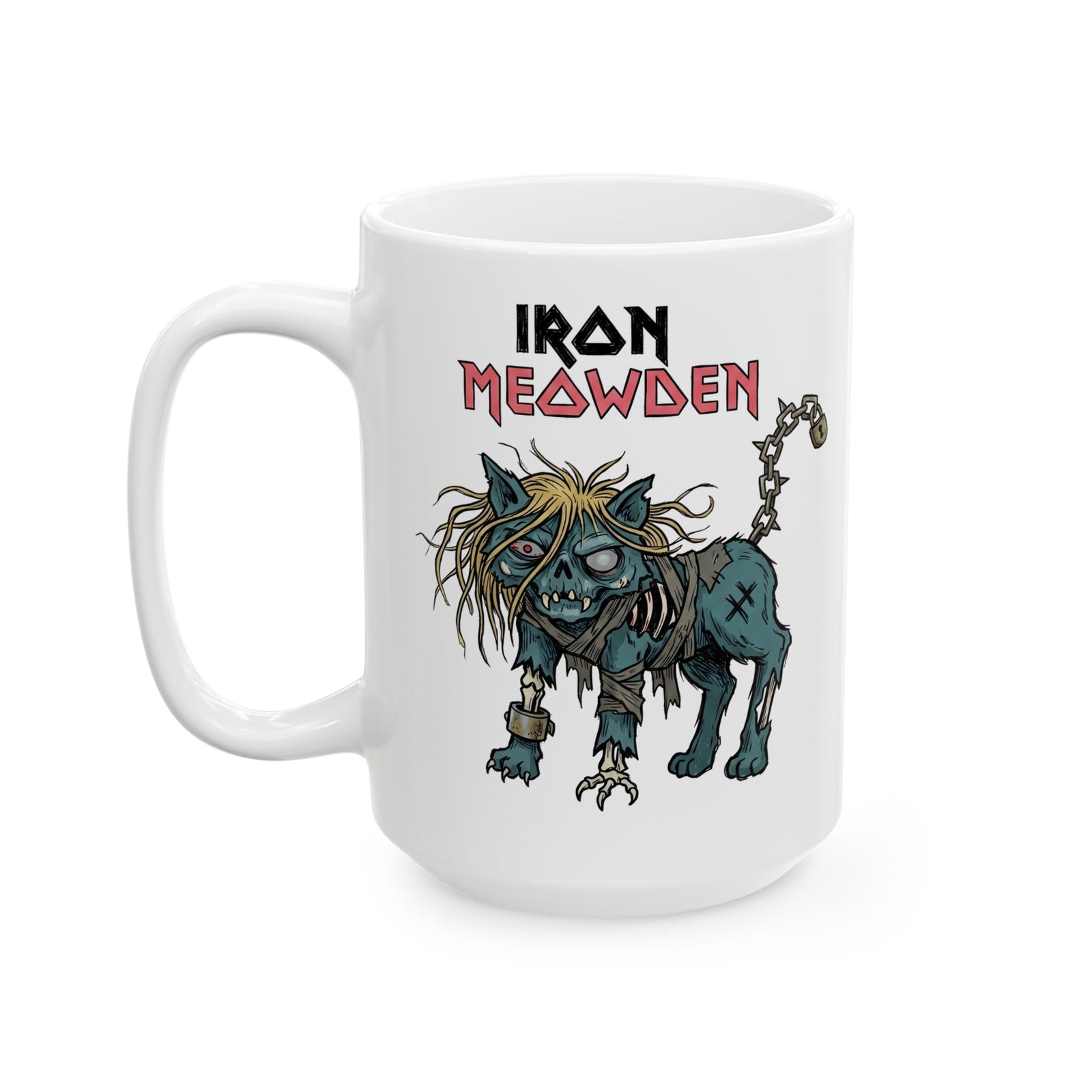 Cat Rock Hip Hop Ceramic Mug — Vintage Cat Band Graphic Mug