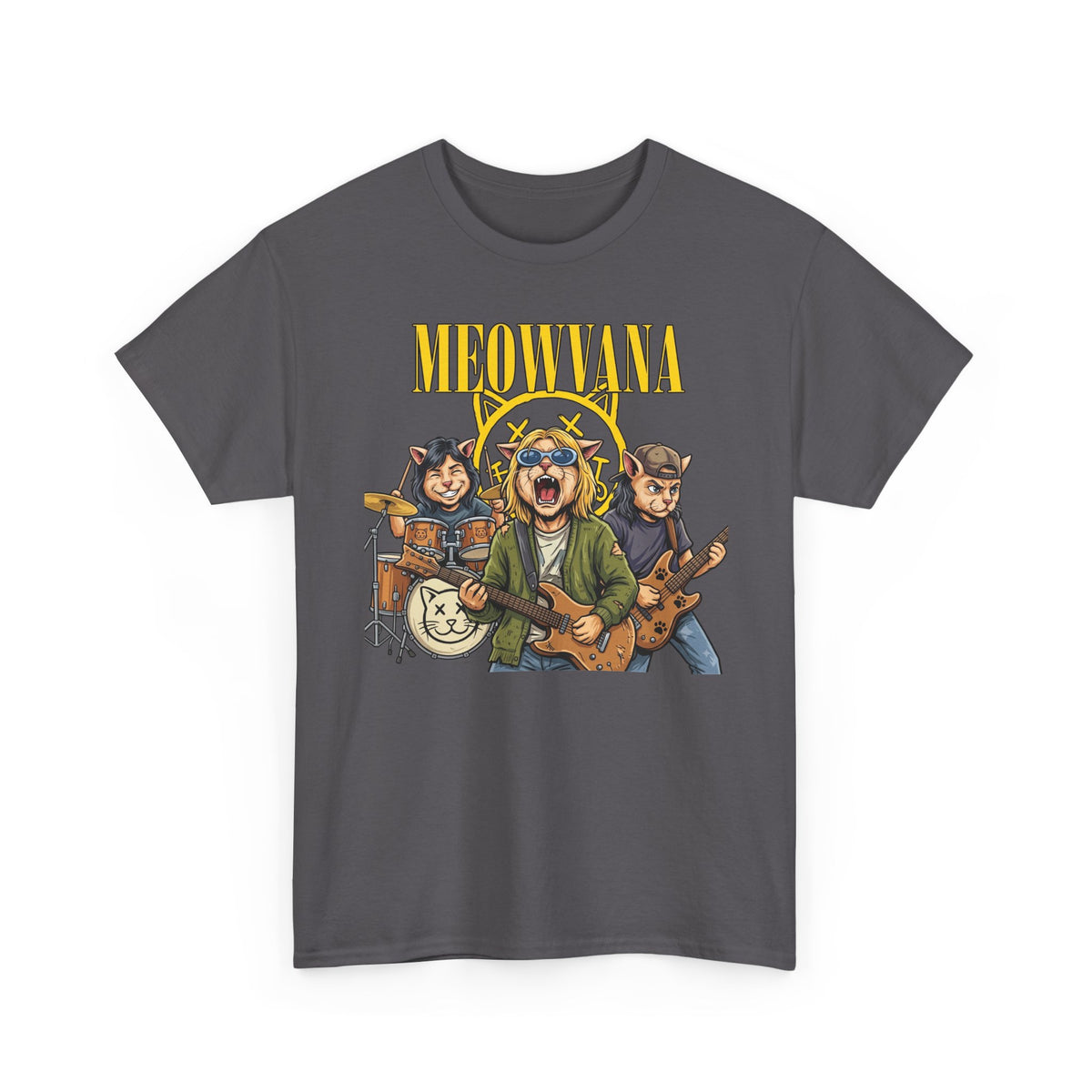 Meownirvana Cat Rock Band Tee
