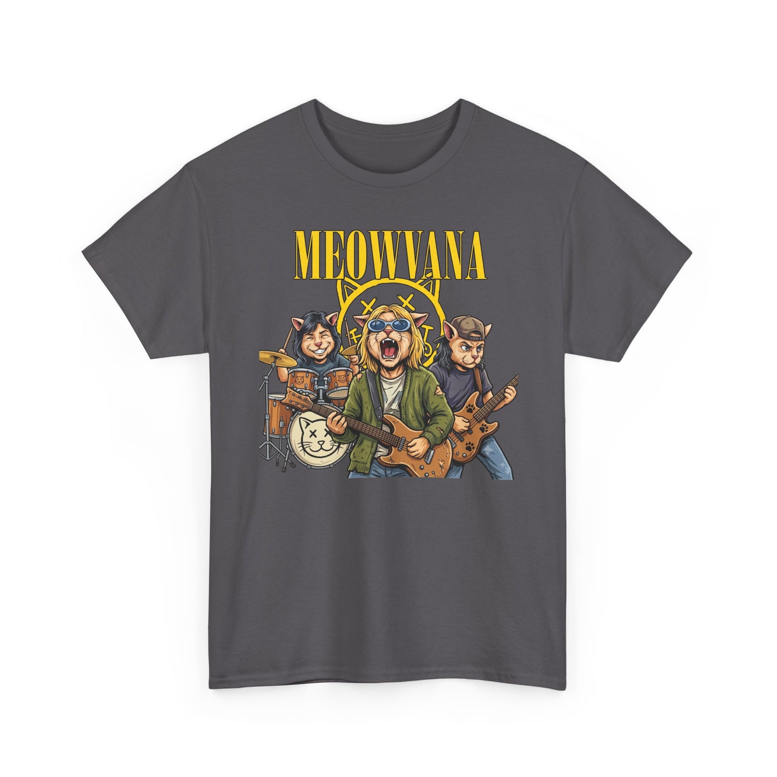 Meownirvana Cat Rock Band Tee