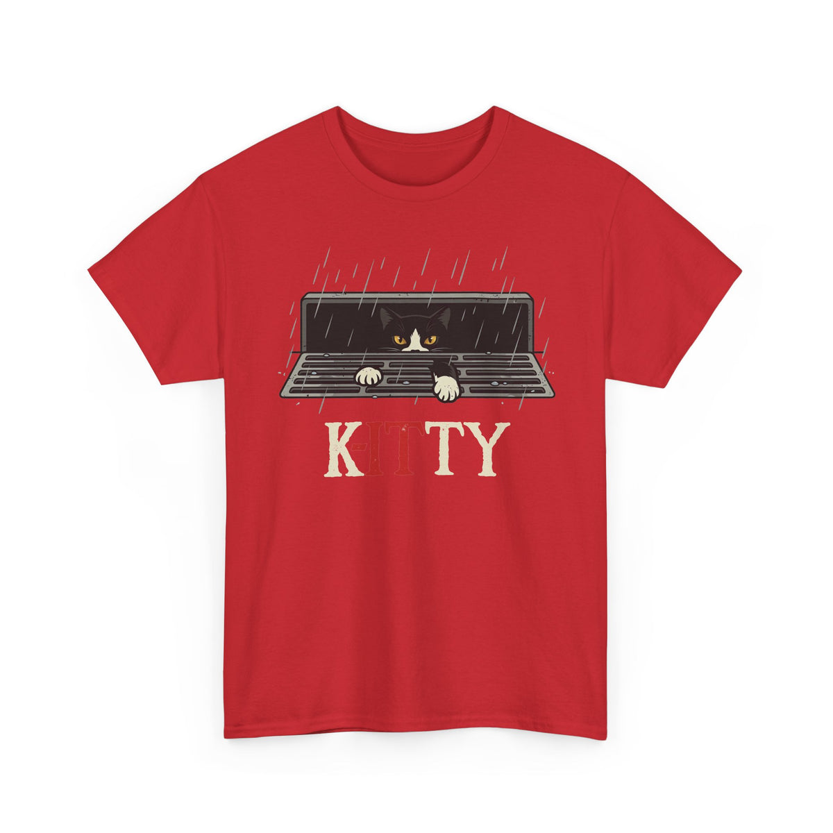 Kitty Window Tee — Cute Rainy Cat Graphic T-Shirt