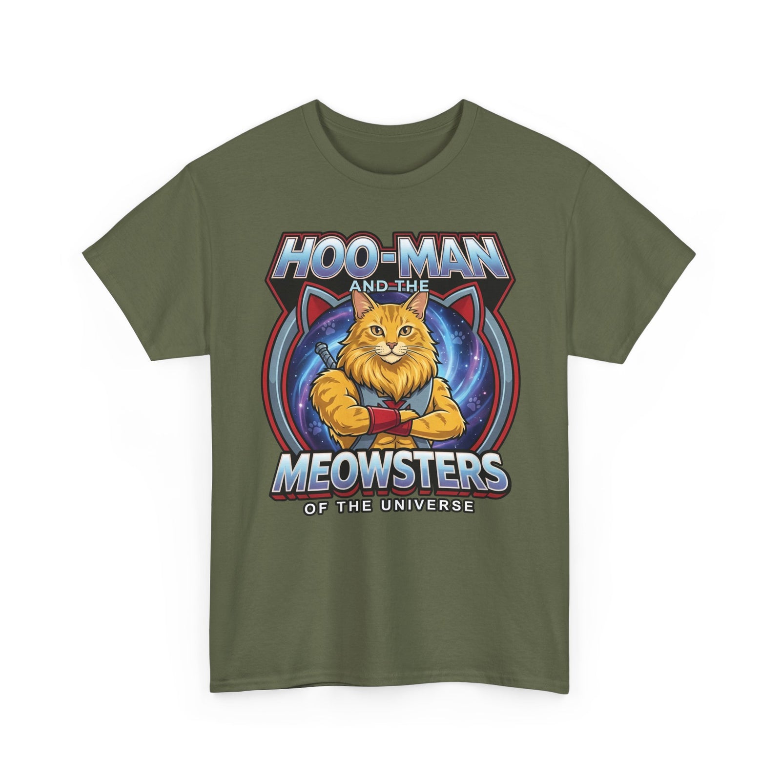 Hoo-Man and the Meowsters of the Universe T-Shirt