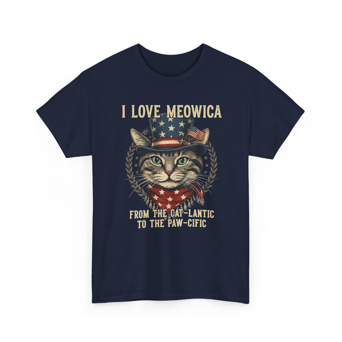 I Love MEOWICA Cat T-Shirt — From the Cat-lantic to the Paw-cific