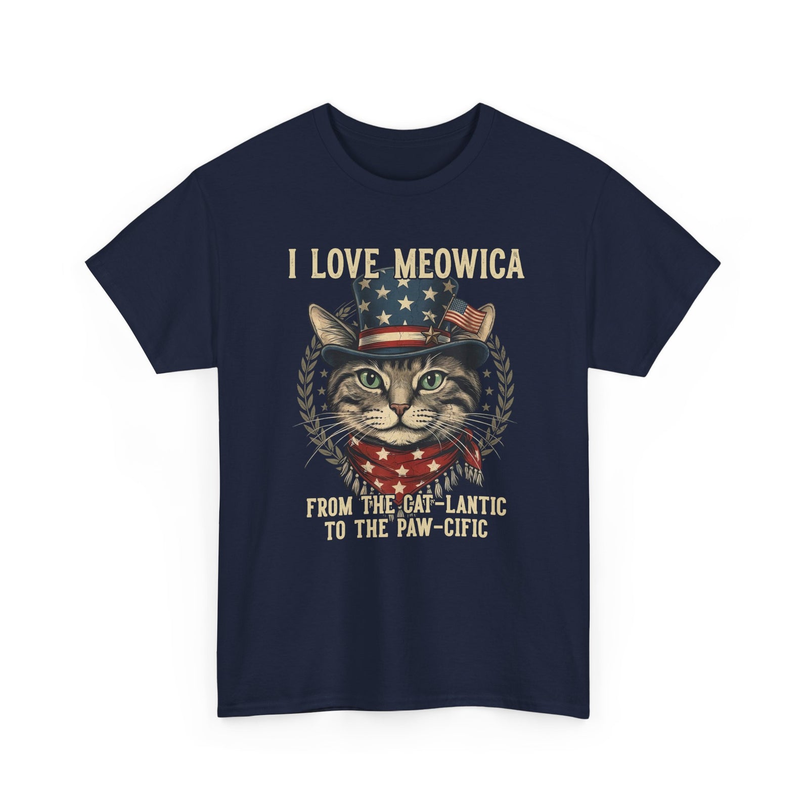 I Love MEOWICA Cat T-Shirt — From the Cat-lantic to the Paw-cific