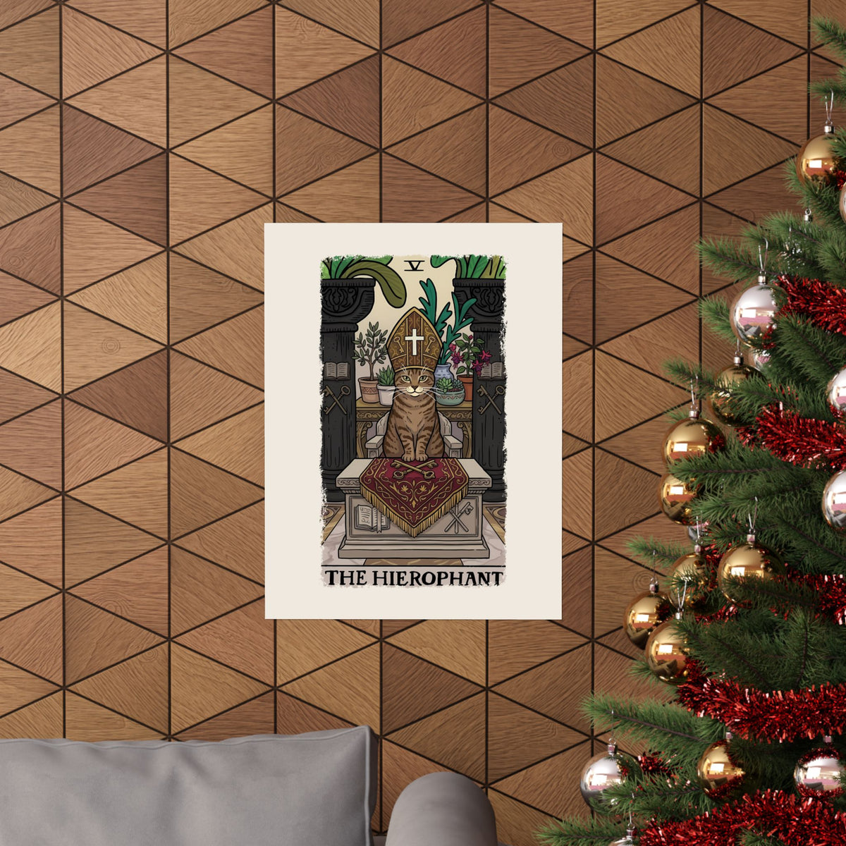 The Hierophant Cat Poster — Mystical Tarot-Inspired Poster