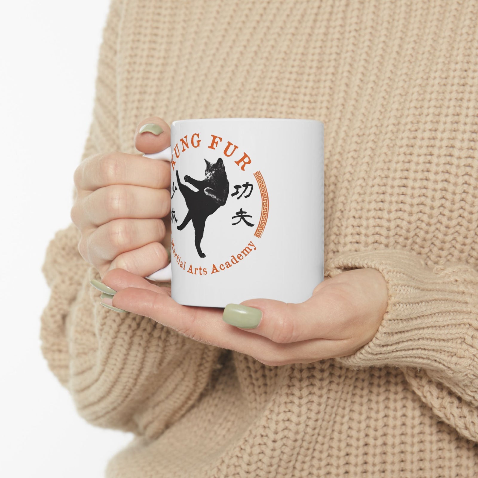 Kung Fur Cat Ceramic Mug