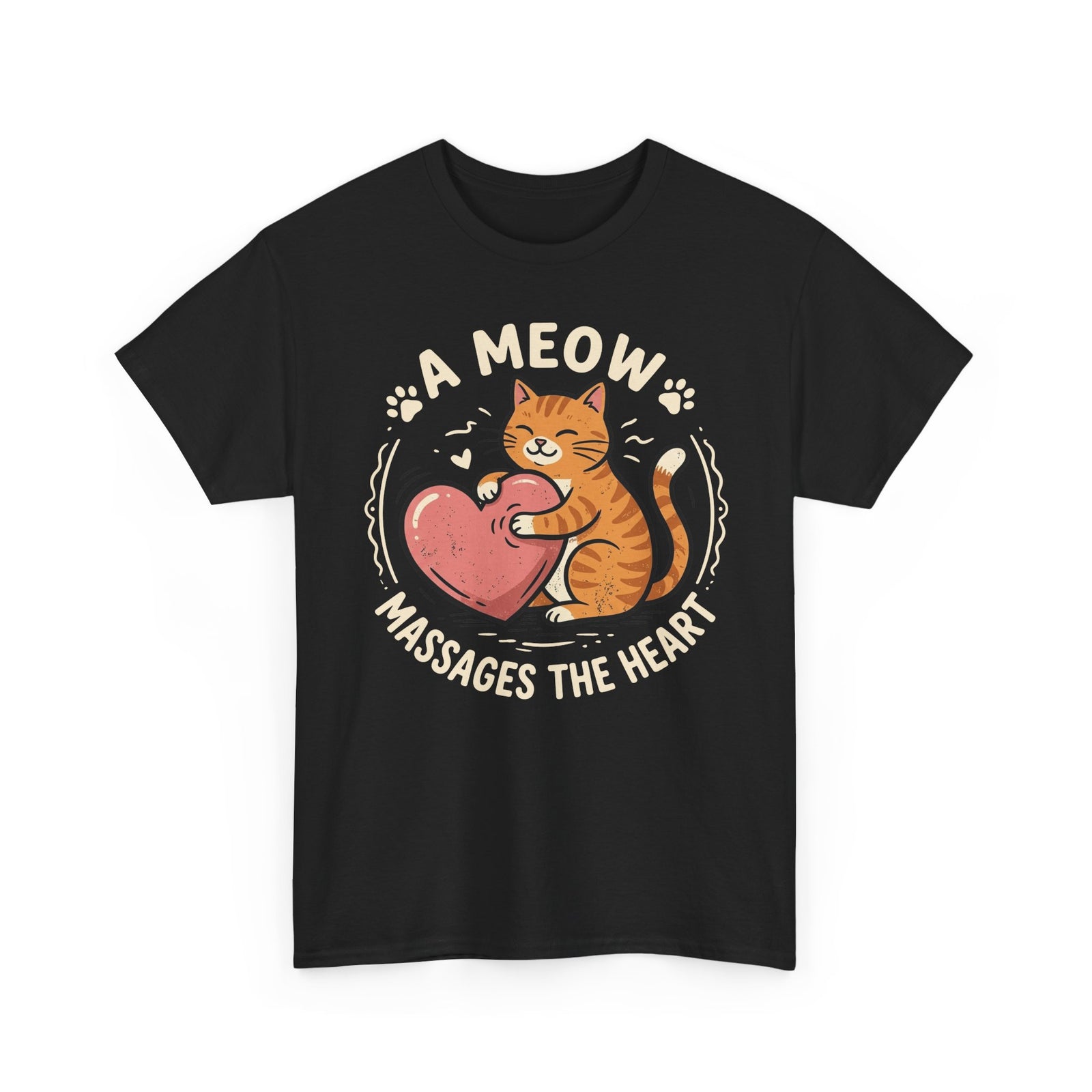 'A Meow Massages The Heart' Cat T-Shirt
