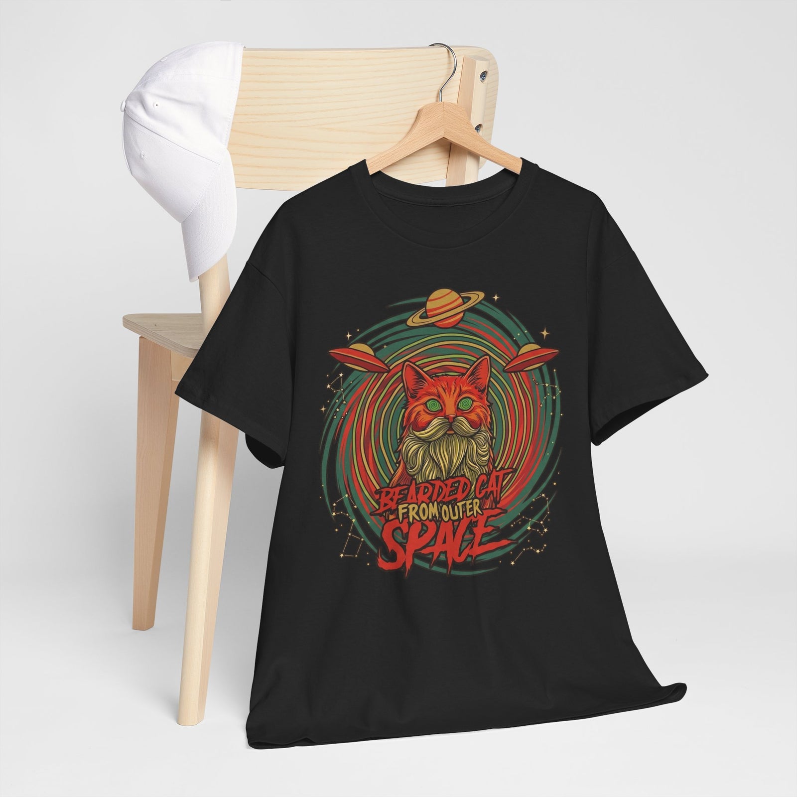 Bearded Cat from Outer Space T-Shirt