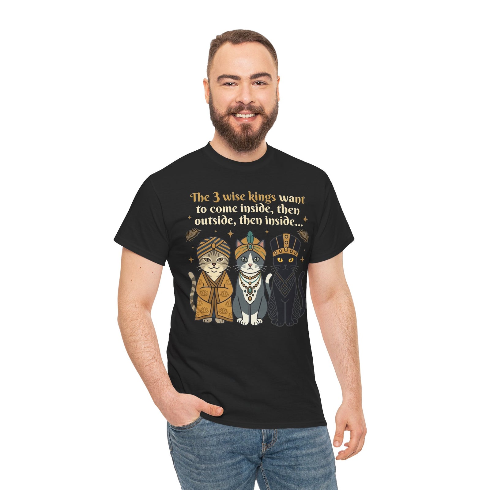 Cat Three Wise Kings Tee — "The 3 Wise Kings" Nativity Cat Christmas Shirt