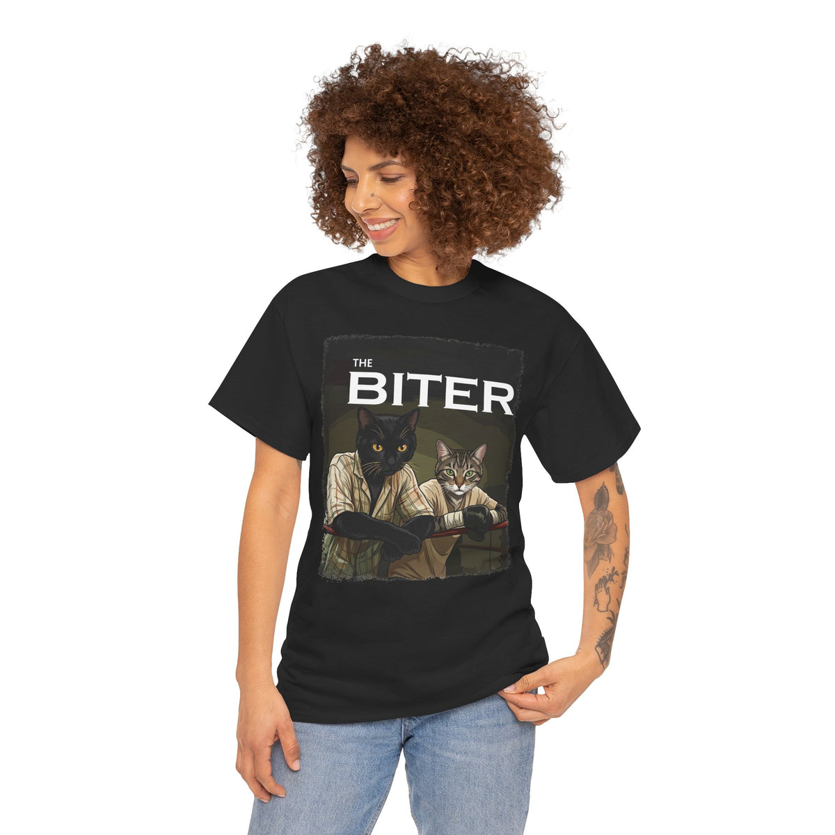 The Biter Cat T-Shirt — Retro Boxing Cats Graphic Tee