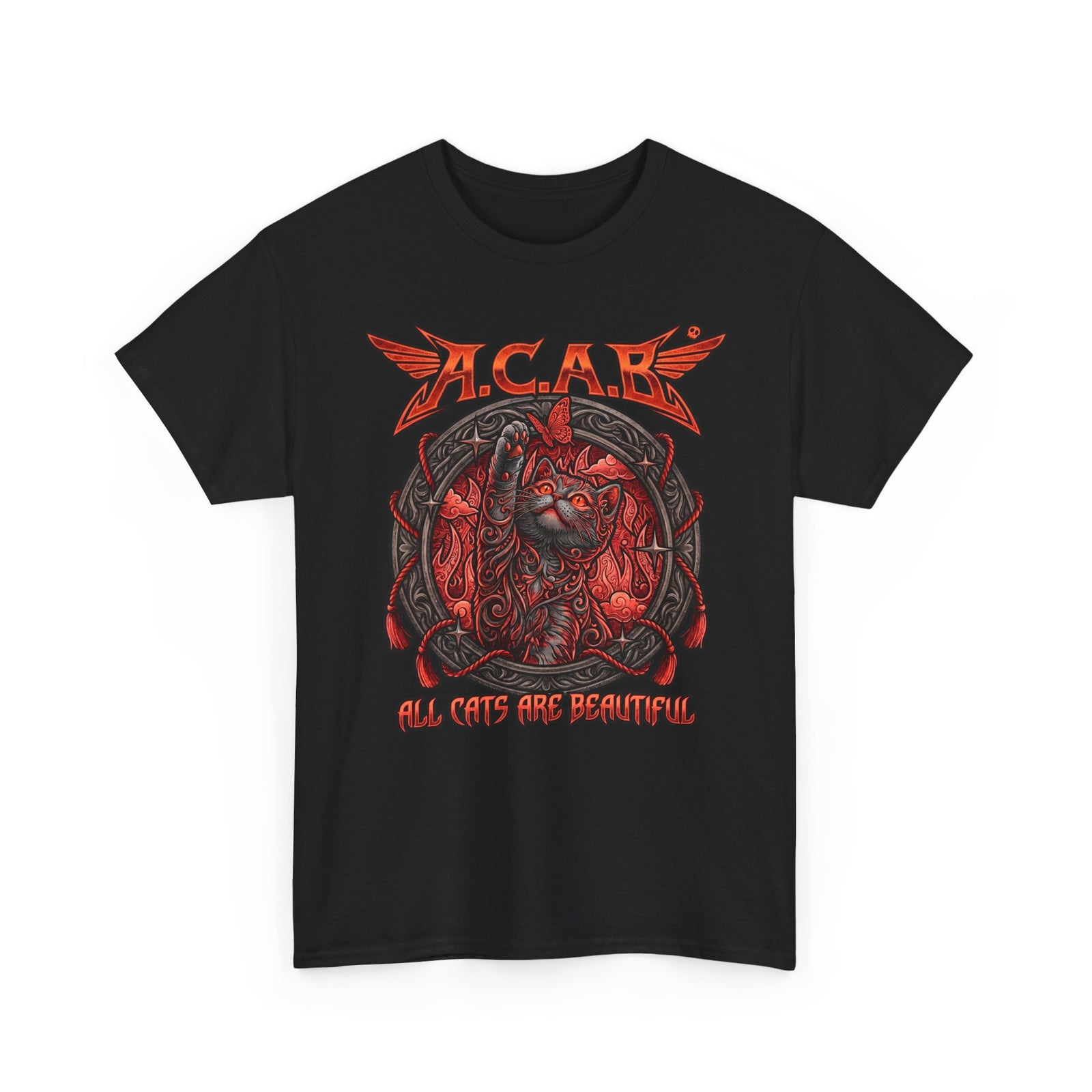 ACAB All Cats Are Beautiful T-Shirt — Heavy Metal Punk Feline Graphic Tee