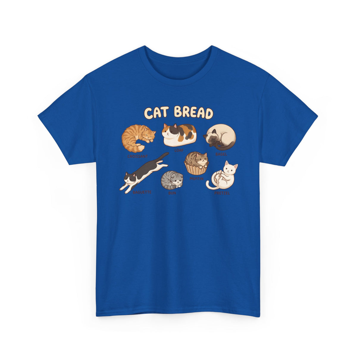 Cats & Breads T-Shirt — Cute Cat and Bread Graphic Tee