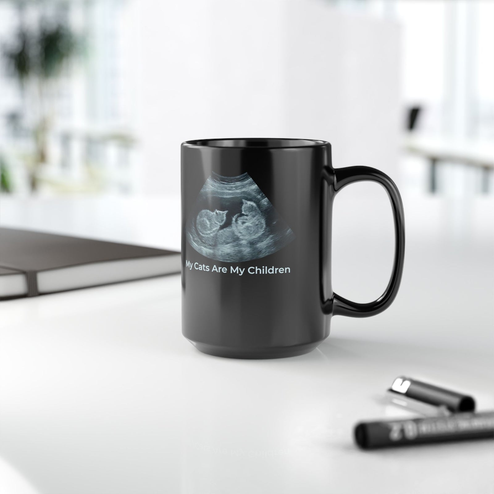 My Cats Are My Children Black Mug — Cat Lover Mug