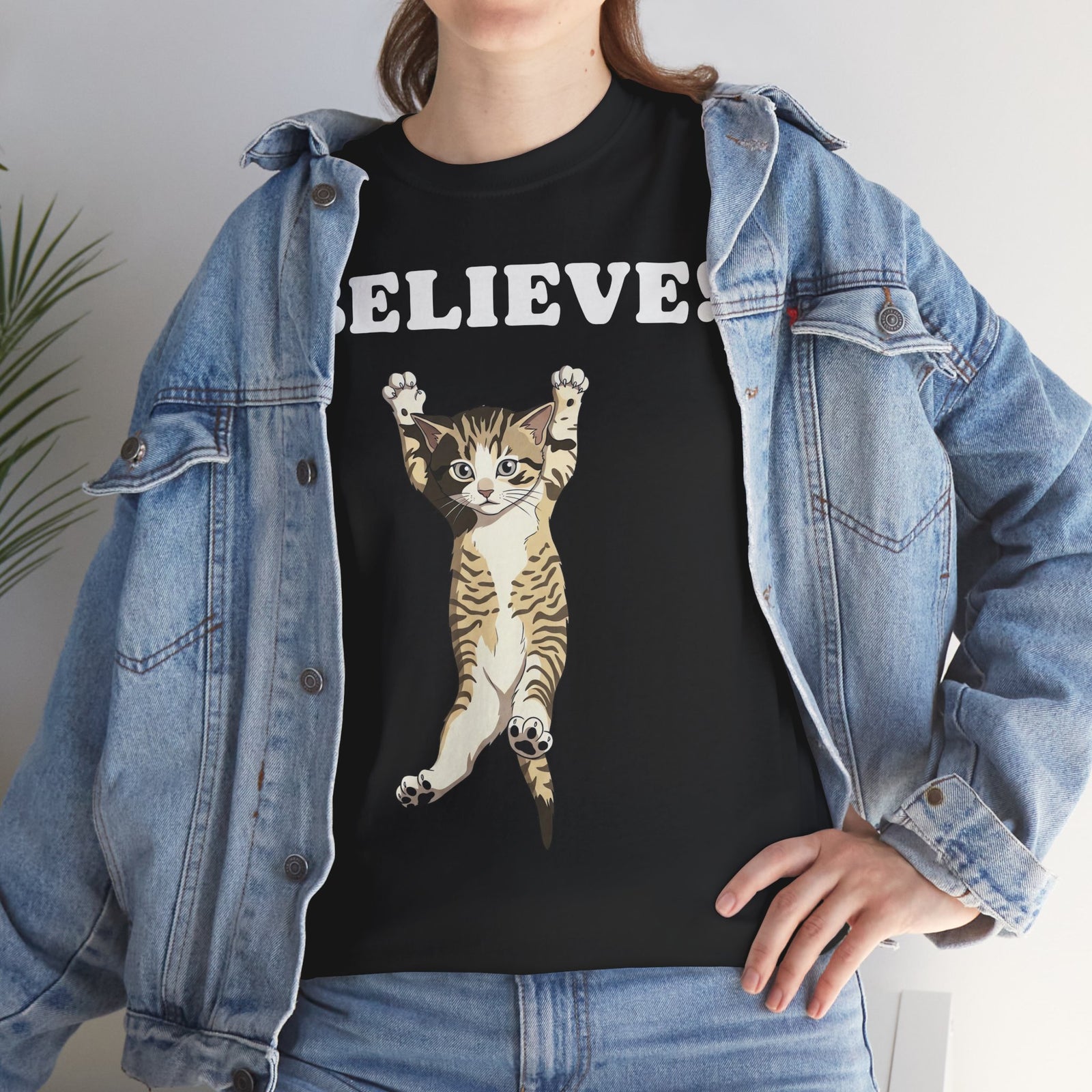 Believe! Cat Tee — Cute Motivational Kitten T-Shirt