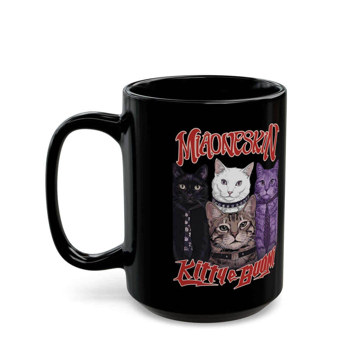 MIAONESKIN Kitty e Buon Black Mug