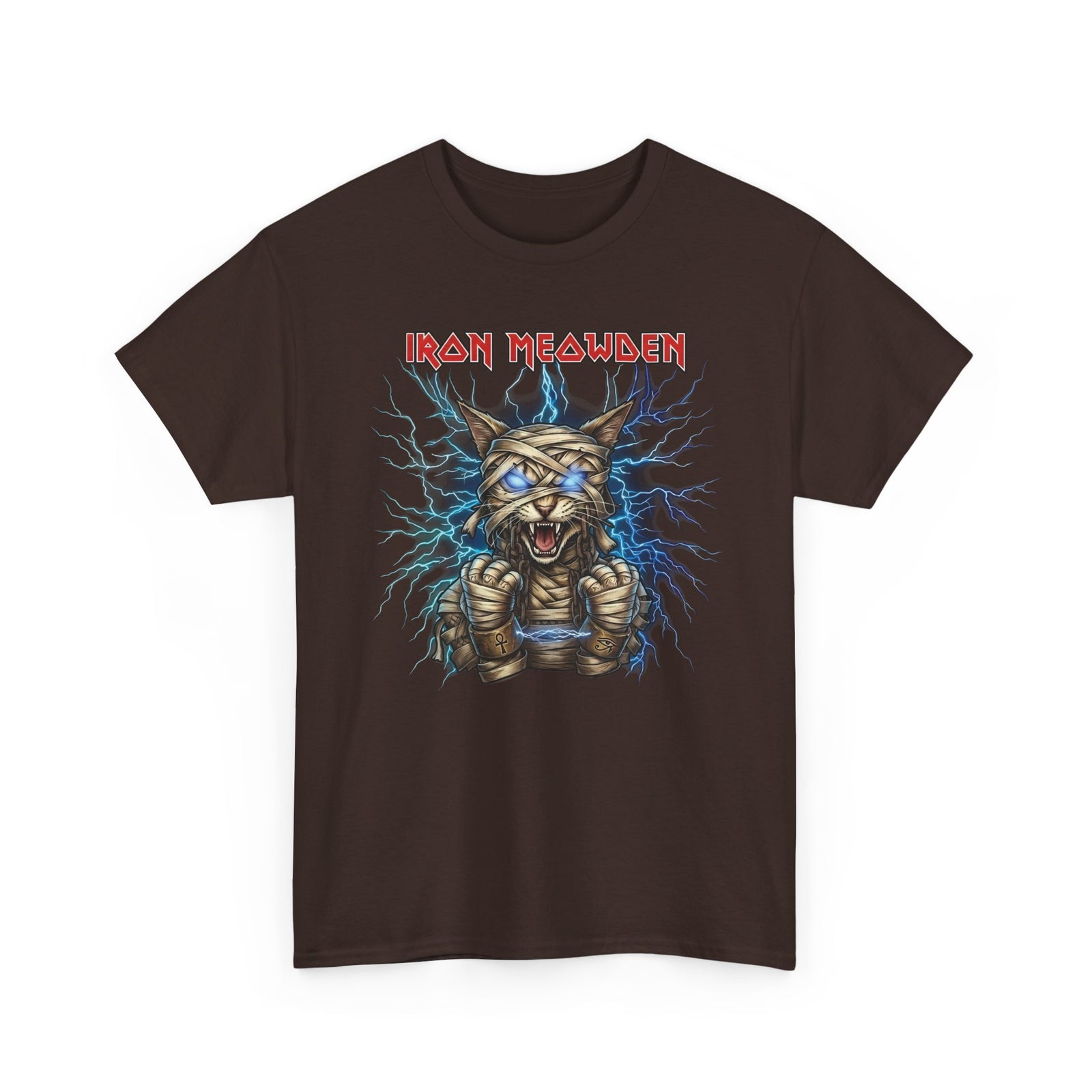 Iron Meowden Cat T-Shirt — Heavy Metal Kitty Graphic Tee