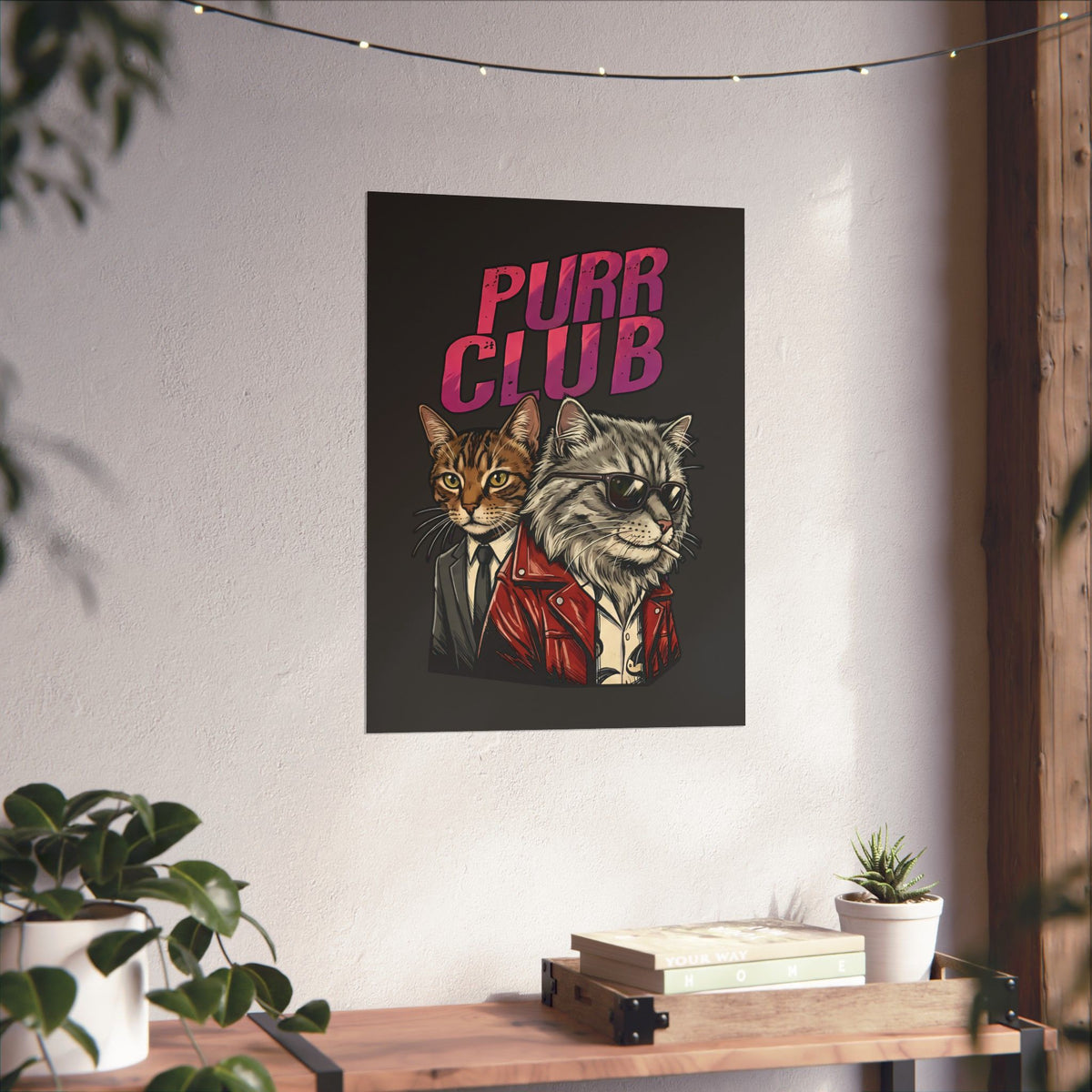 Purr Club Cat Poster