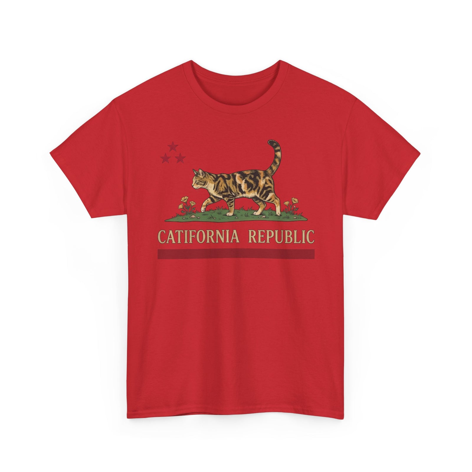 Catifornia Republic Funny Cat T-Shirt — Vintage Cali Cat Graphic Tee