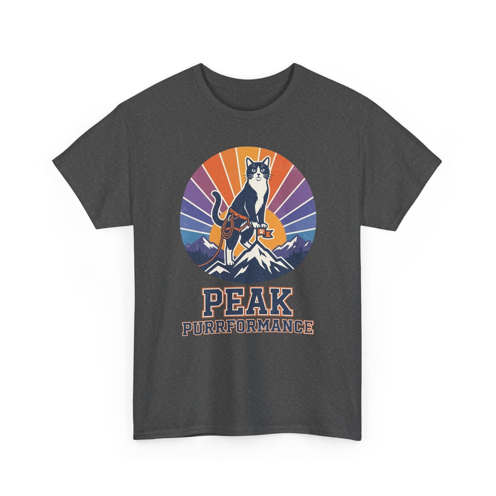 Cat Hiking Tee — "Peak Purformance" Outdoor Adventure Shirt