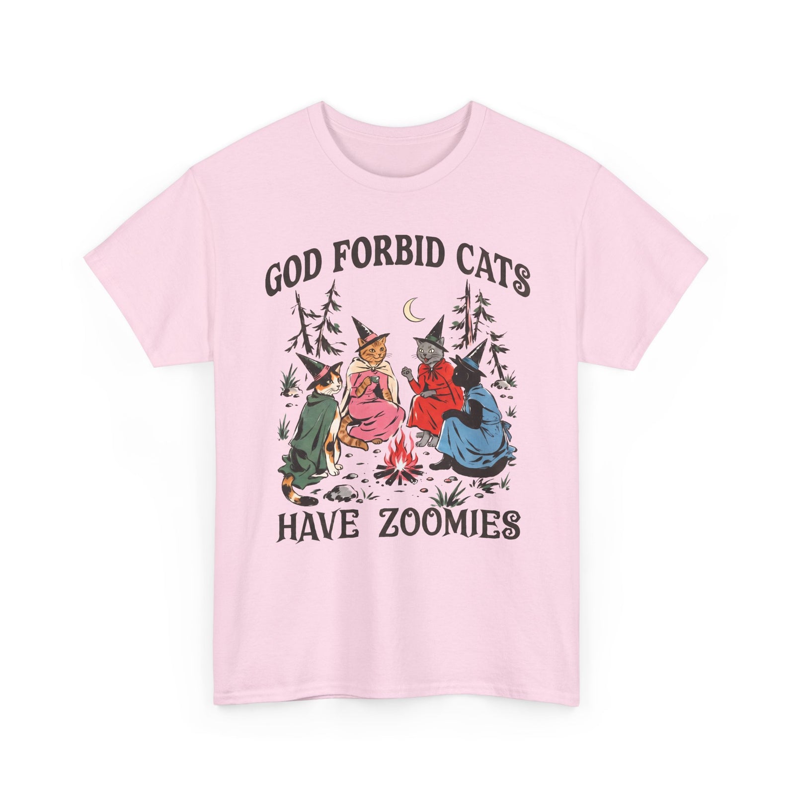 God Forbid Cats Have Zoomies Witch Coven Shirt — Funny Vintage Cat T-Shirt