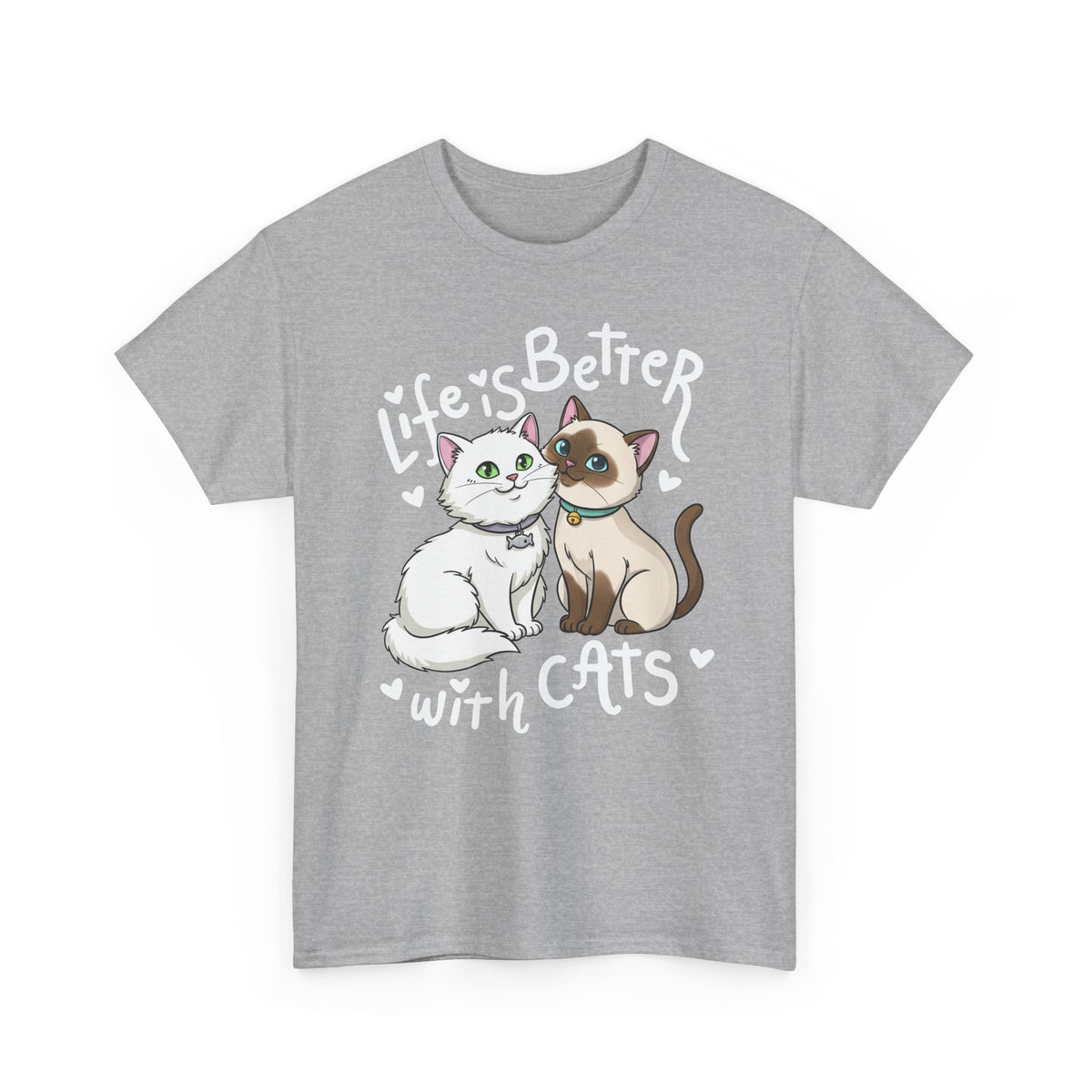 Life is Better with Cats T-Shirt - Cute Cat Lover Gift Shirt