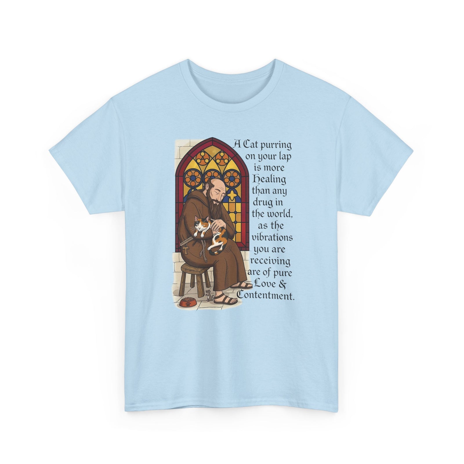Saint Anthony the Abbot T-Shirt — Patron Saint of Animals with Cats Graphic