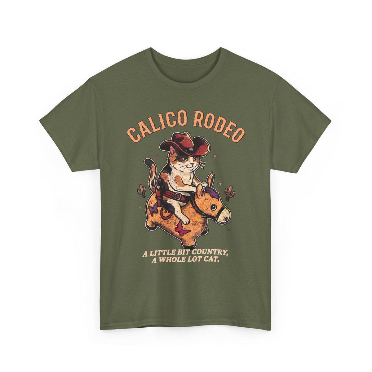 Calico Rodeo Cowgirl Cat Shirt — Funny Country Western Cat T-Shirt