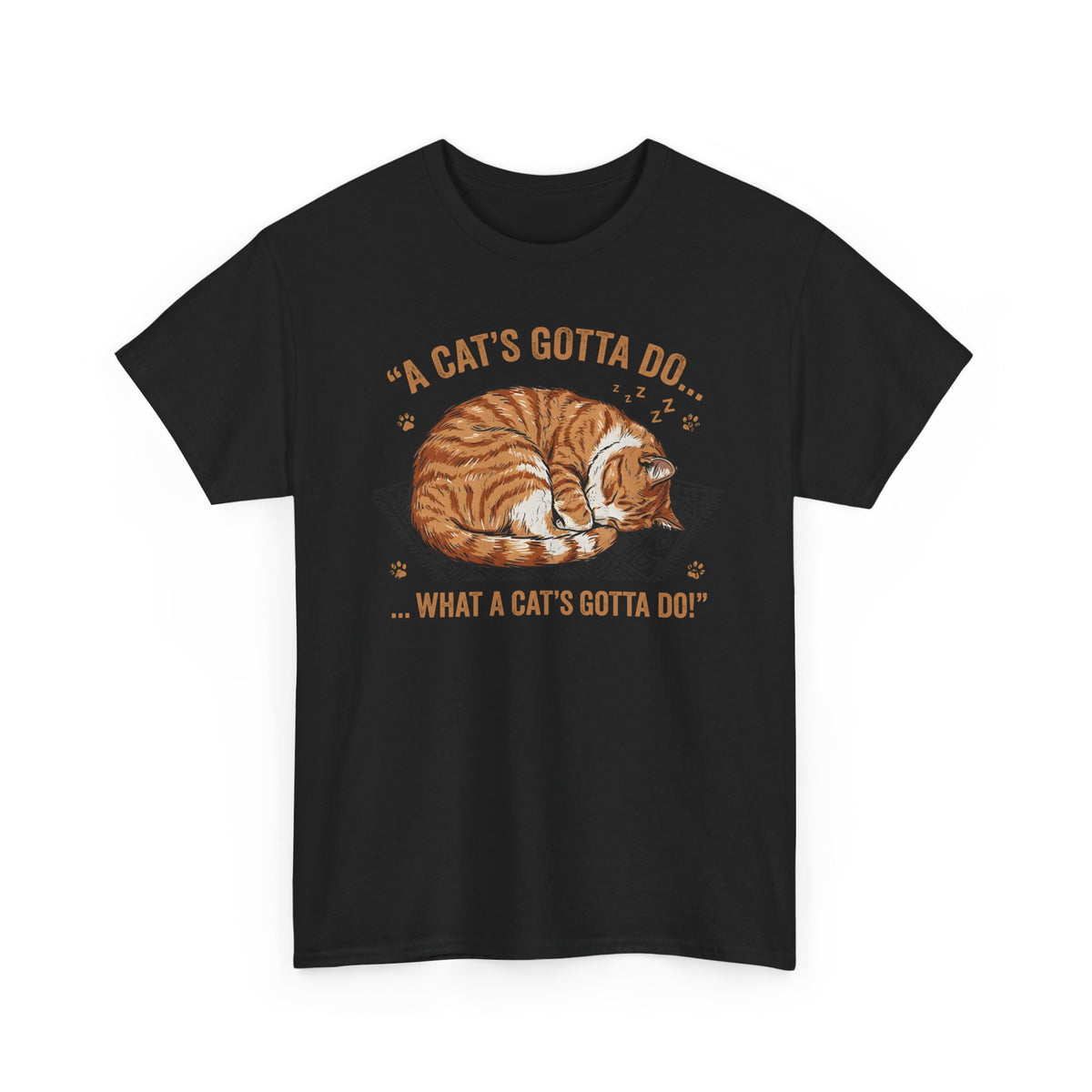 Cat Lover T-Shirt — Sleeping Cat Graphic Tee