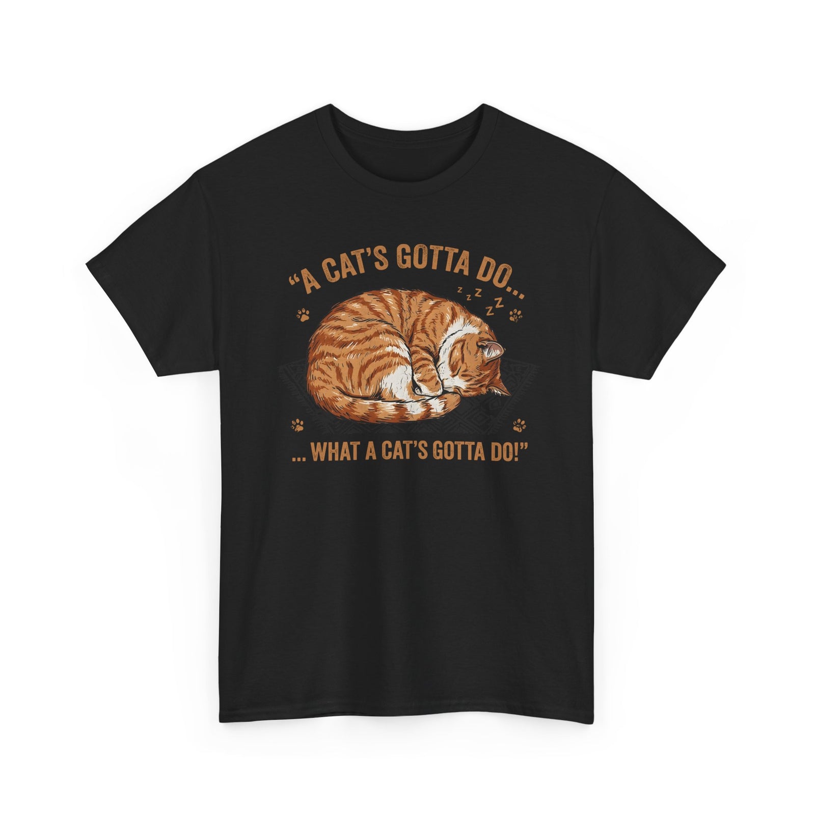 Cat Lover T-Shirt — Sleeping Cat Graphic Tee