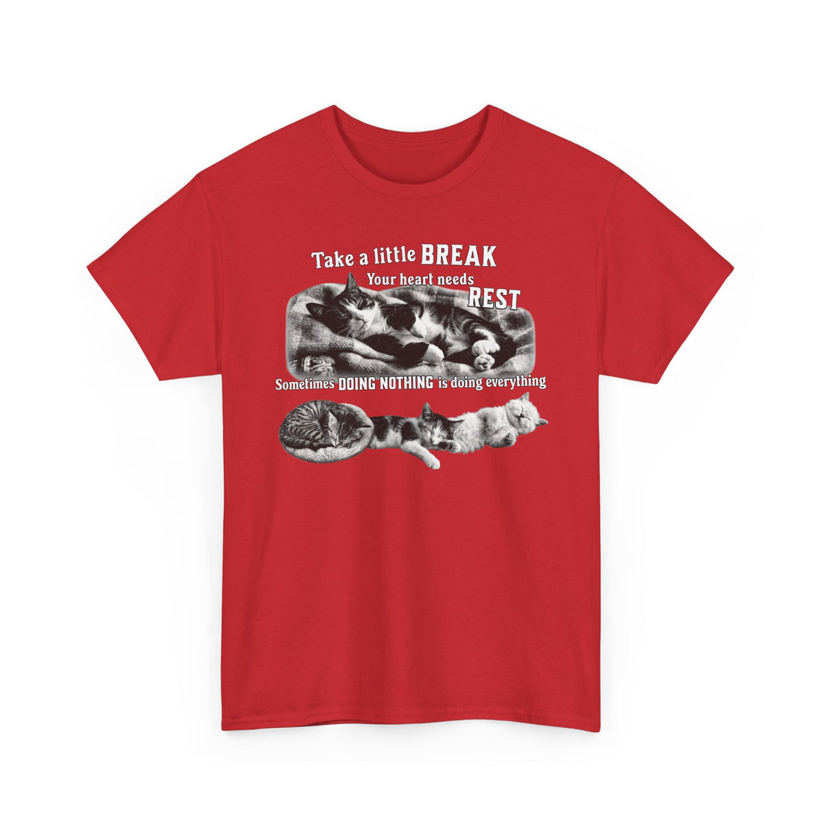 Sometimes Doing Nothing Is Doing Everything Cat Tee — Take A Little Break Shirt