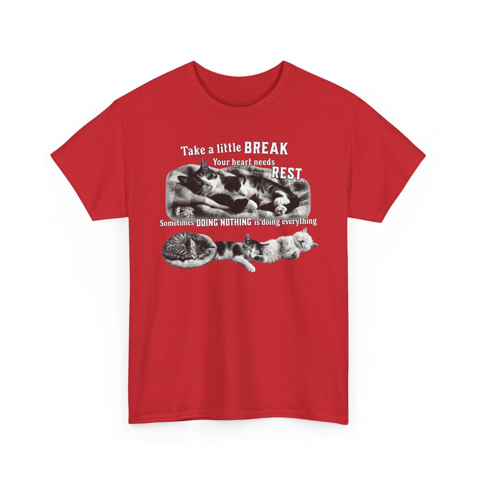 Sometimes Doing Nothing Is Doing Everything Cat Tee — Take A Little Break Shirt