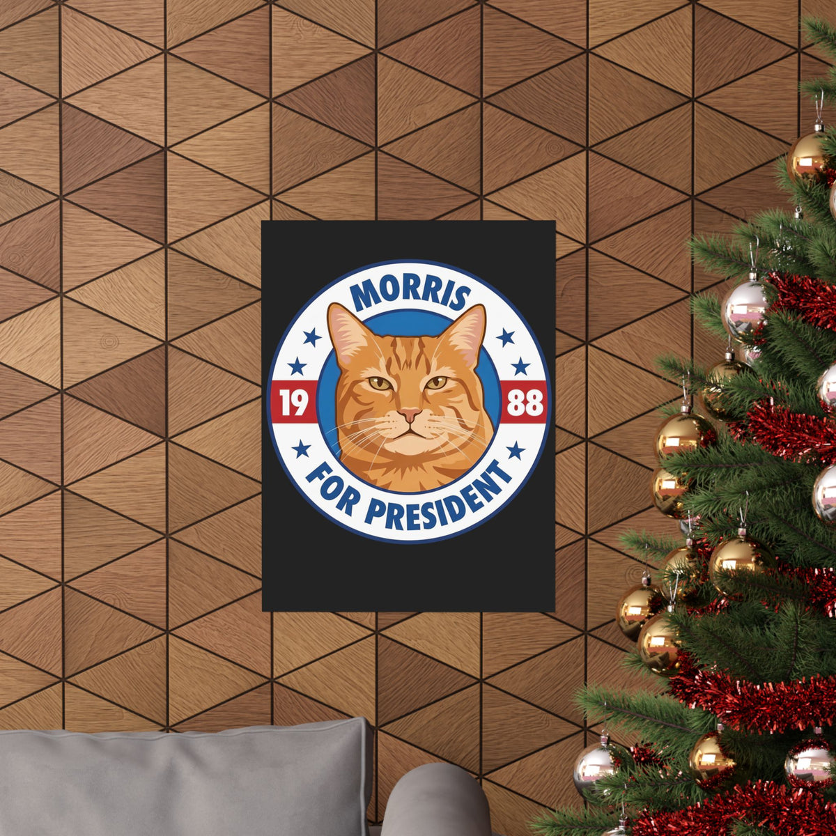 Cat For President 1988 Poster Vintage Political Cat Poster
