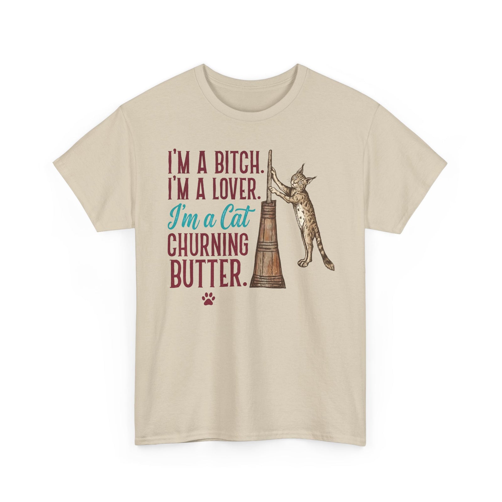 “I'm a Cat Churning Butter” T-Shirt — Funny Whimsical Cat Tee