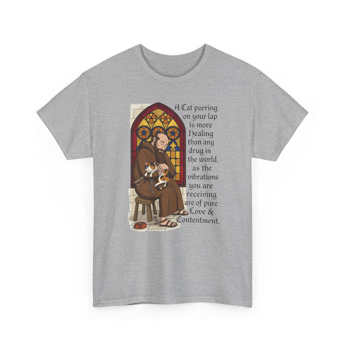 Saint Anthony the Abbot T-Shirt — Patron Saint of Animals with Cats Graphic