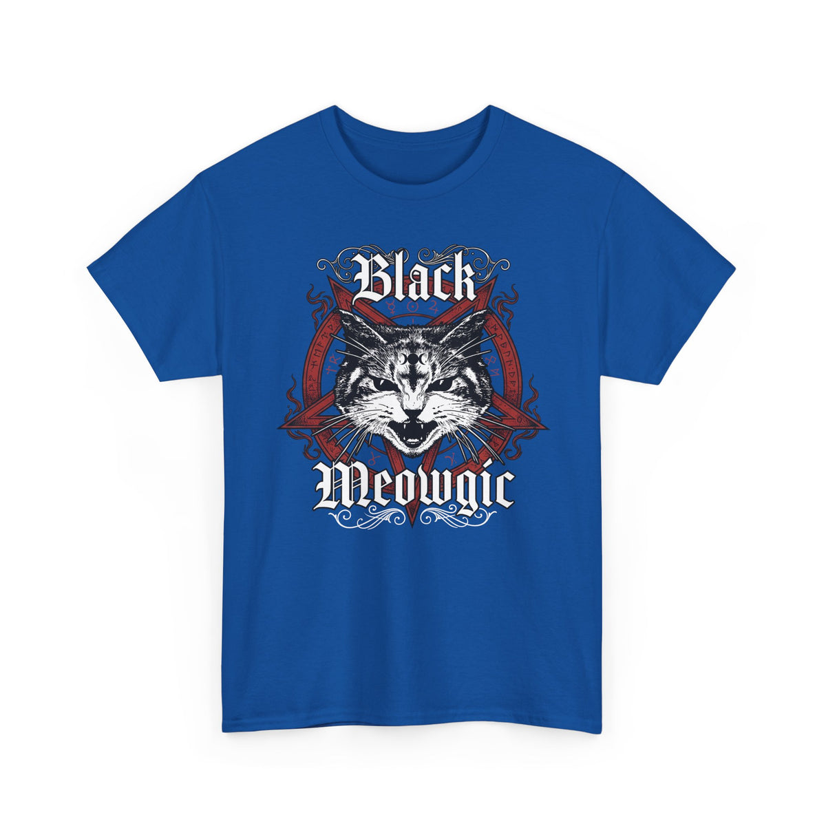 Black Meowgic T-Shirt — Cute Cat Magic Graphic Tee