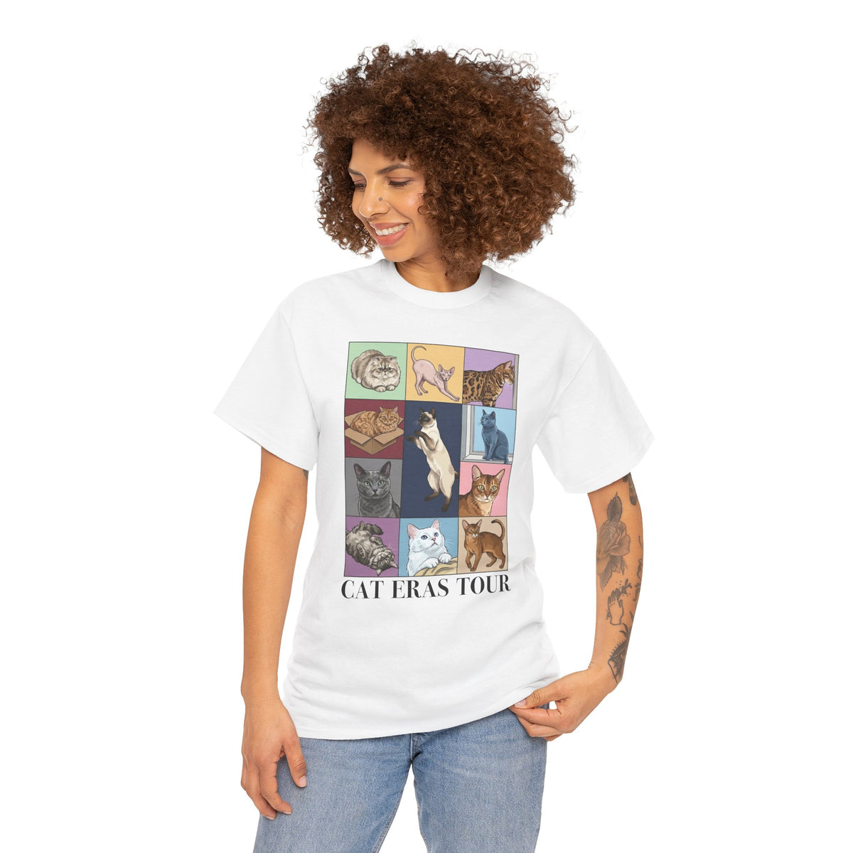 Cat Eras Tour T-Shirt — Retro Band Tee for Cat Lovers