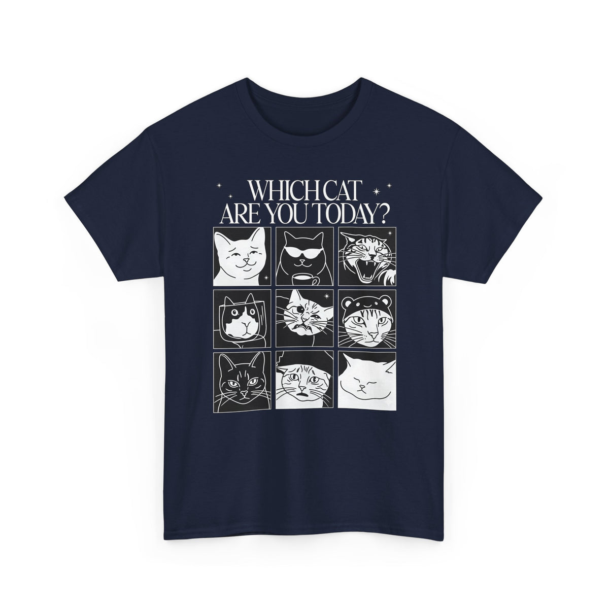 Which Cat You Choose Today T-Shirt — Playful Cat Lover Graphic Tee