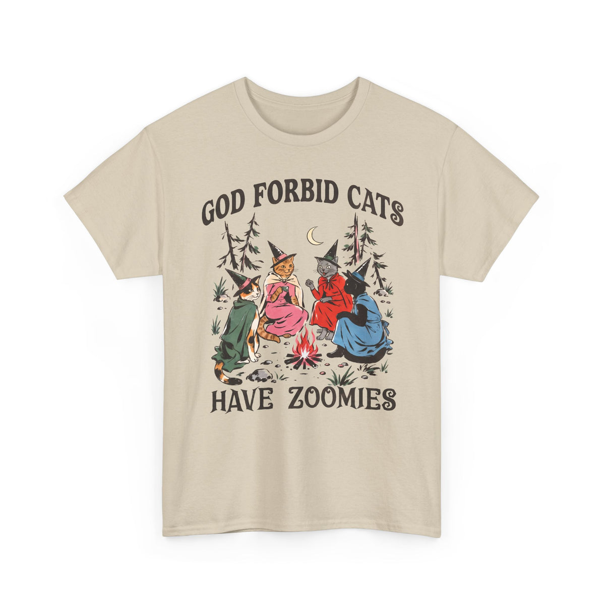 God Forbid Cats Have Zoomies Witch Coven Shirt — Funny Vintage Cat T-Shirt