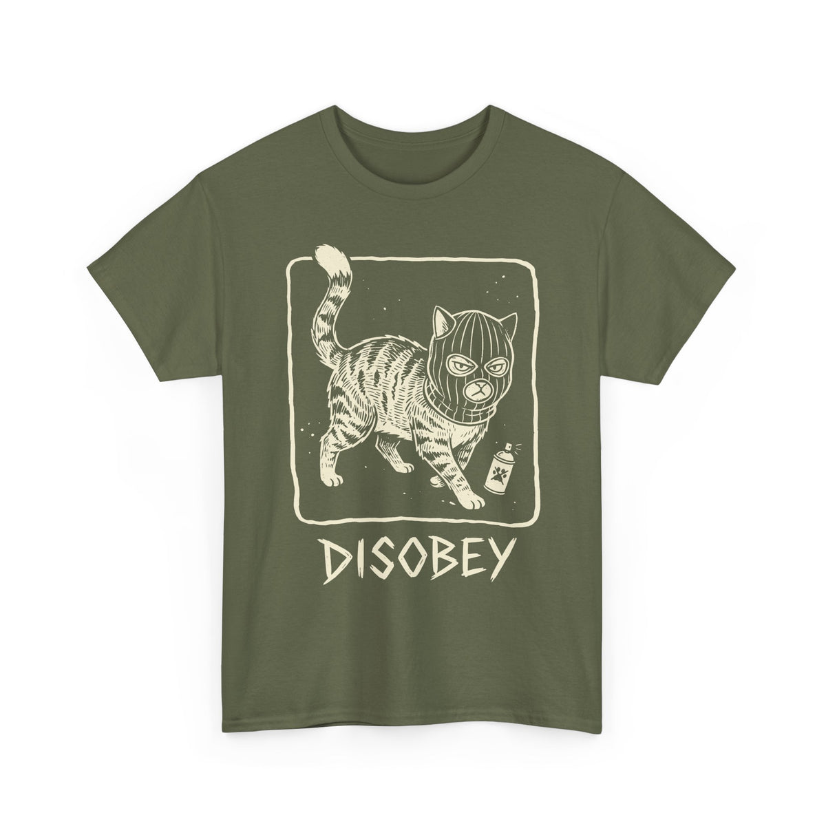 Cat Disobey T-Shirt — Funny Rebellious Cat Tee for Cat Lovers